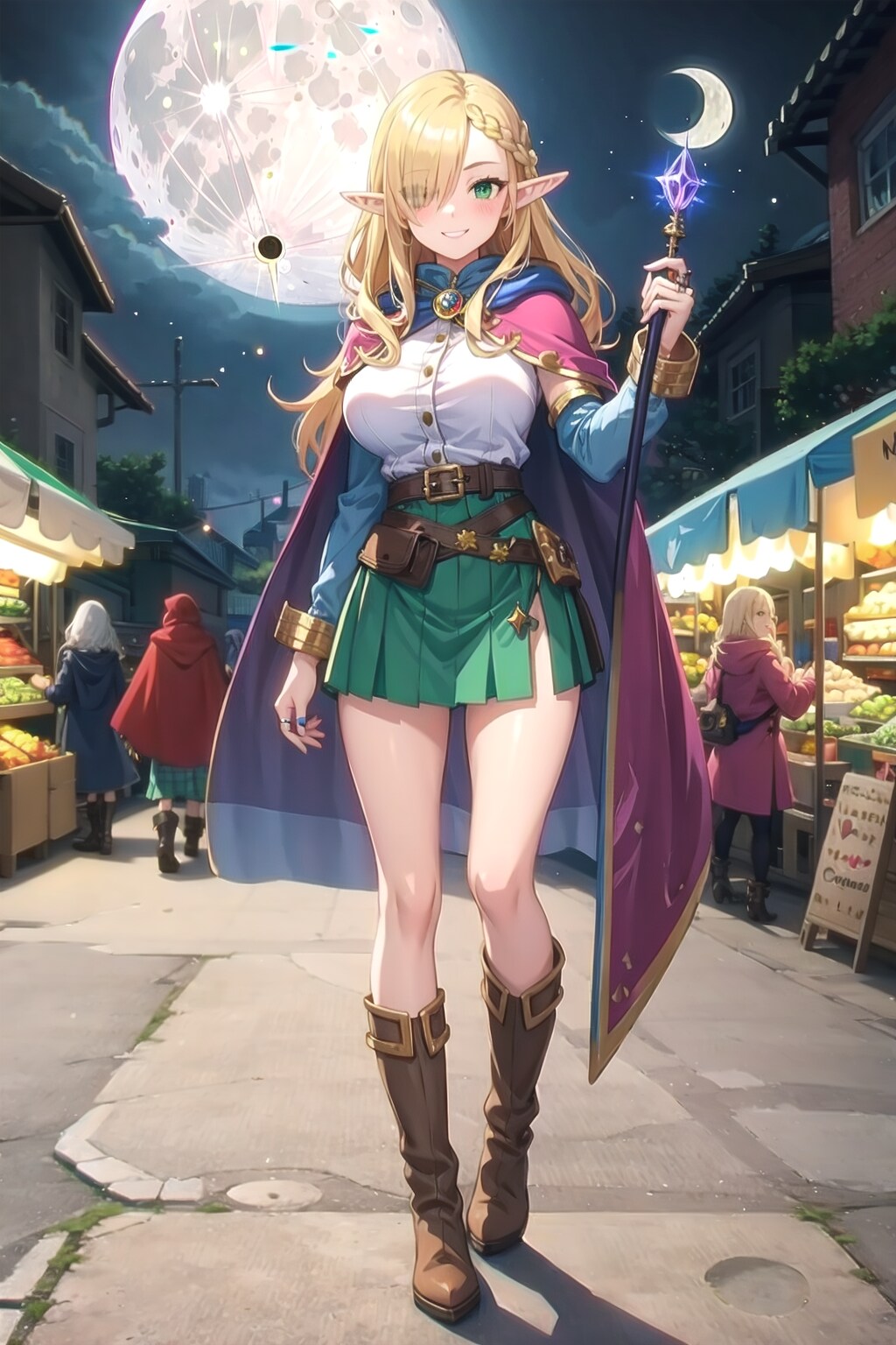 夜の市場を巡って