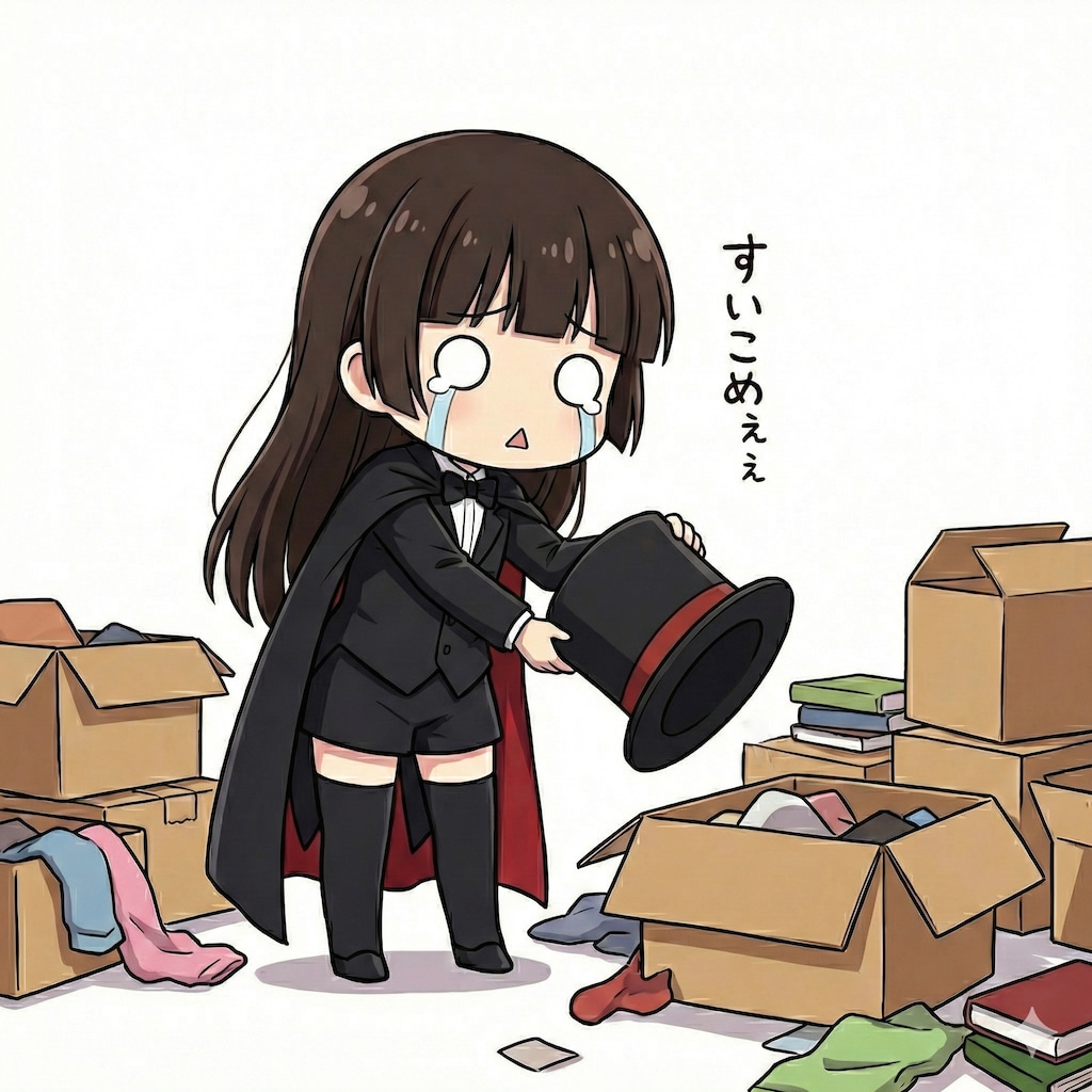 マジックで部屋を片付けたいちび奏音ちゃん