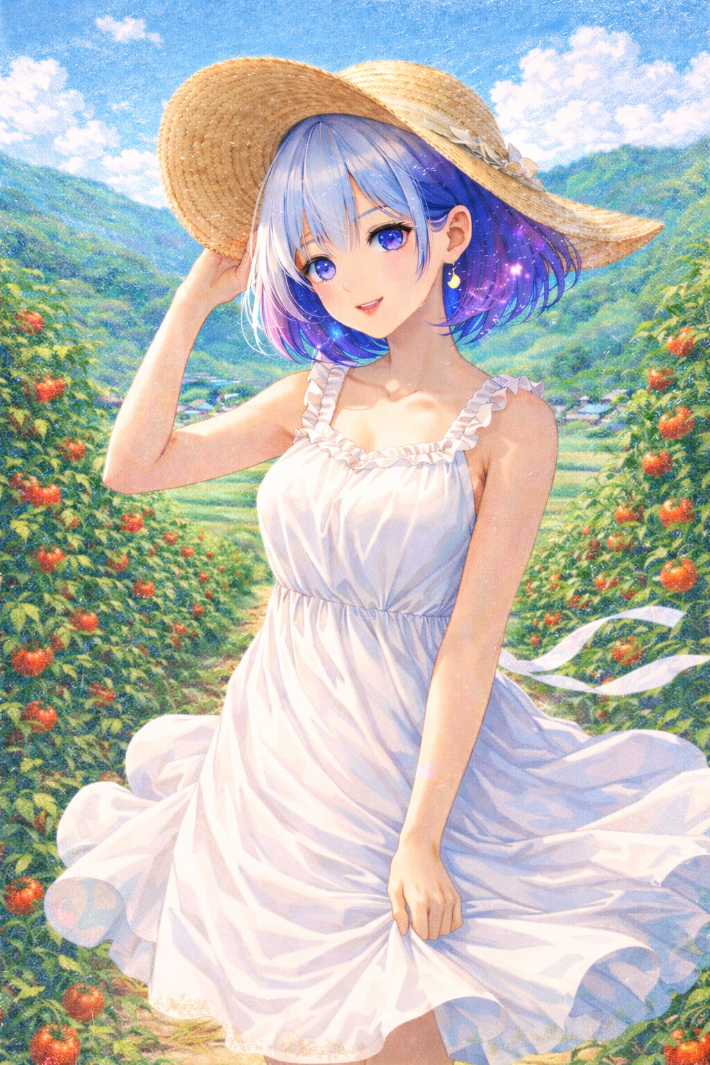 夏のトマト畑で:星海瑠璃