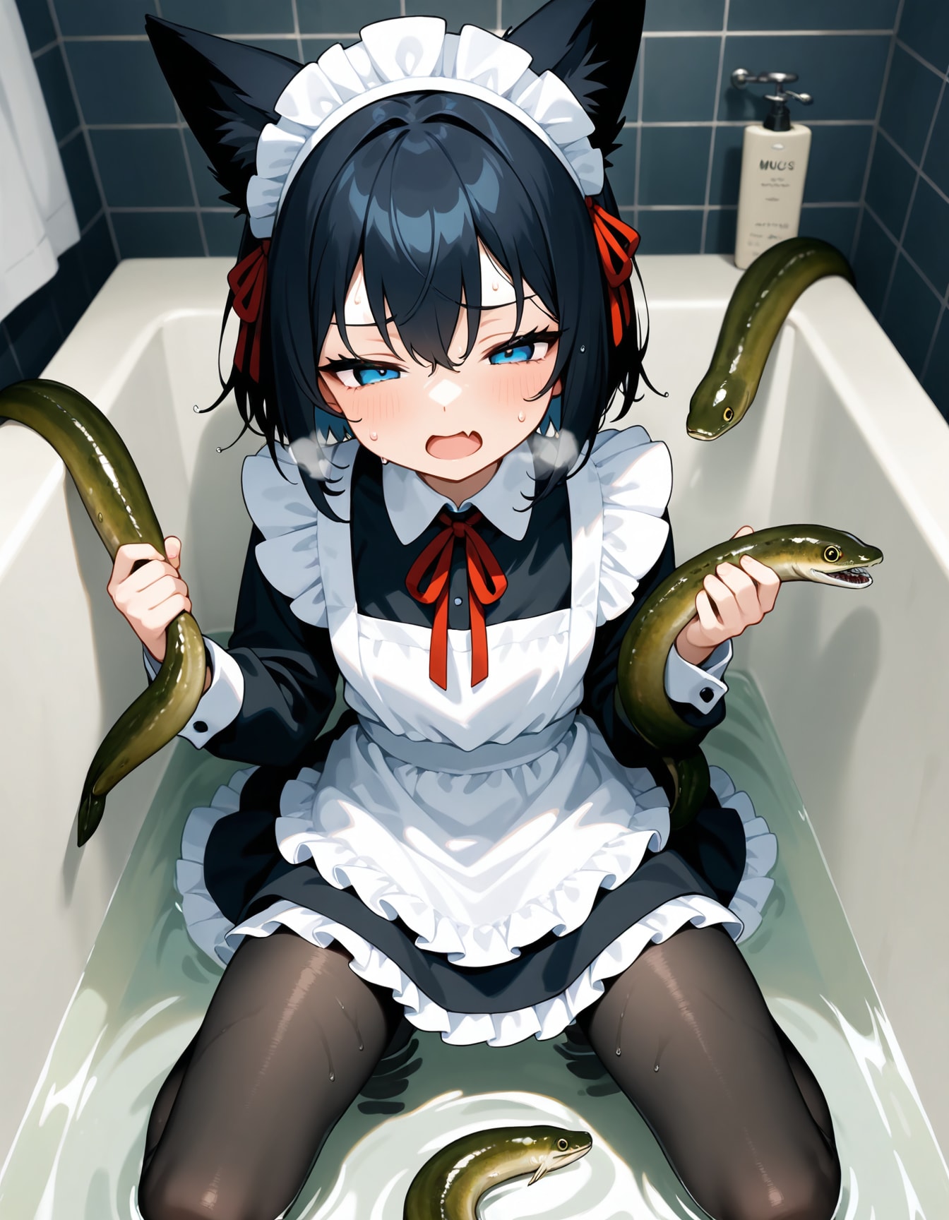 うなぎを集める紗奈ちゃん