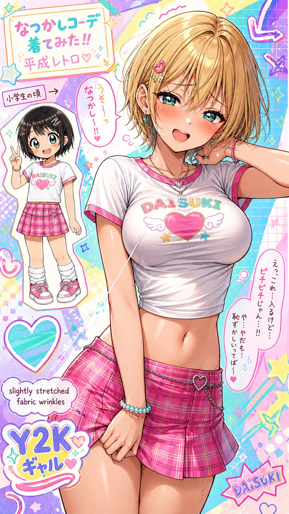 子供の頃の服着てみた「ギャル編」