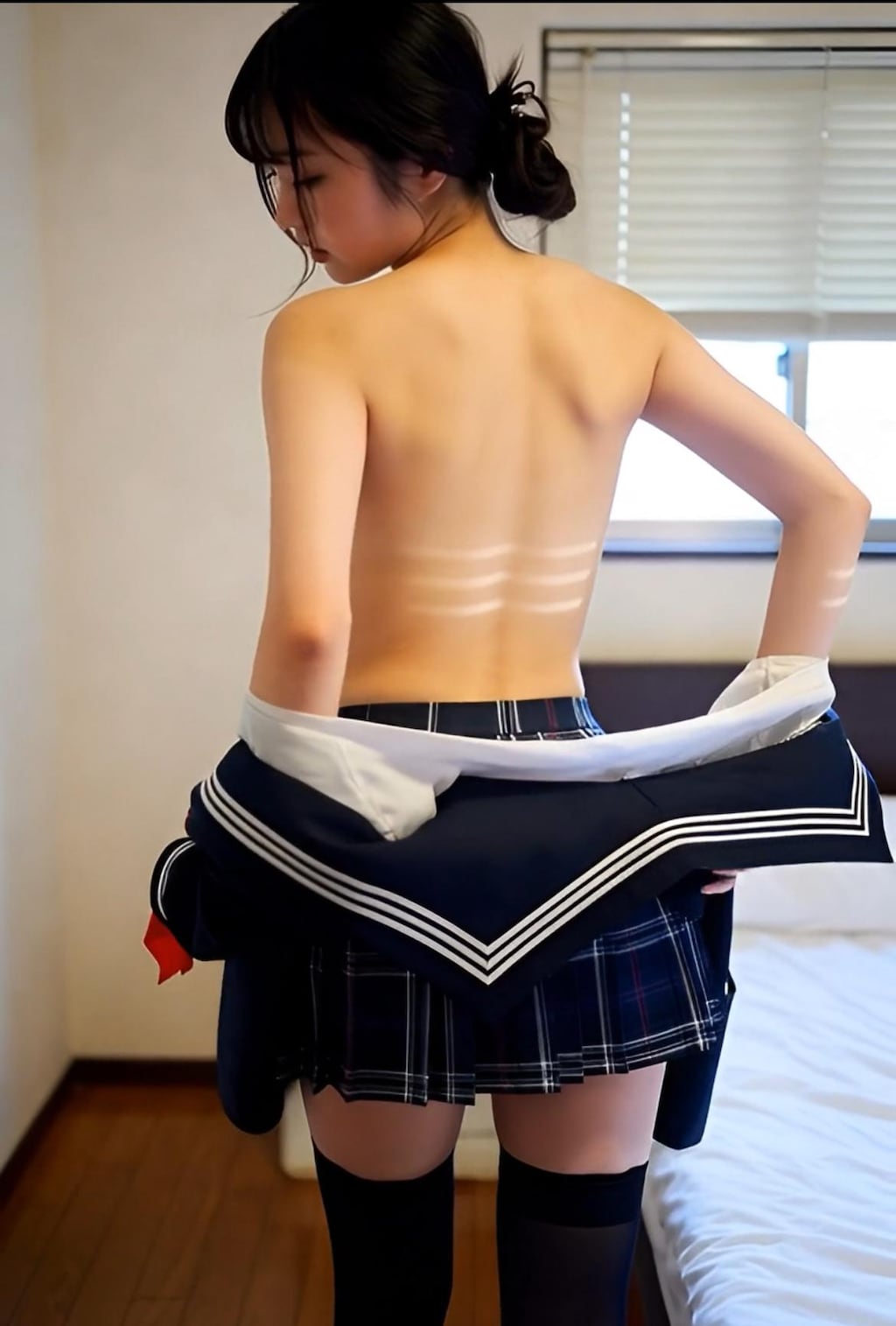 部屋の女子高生