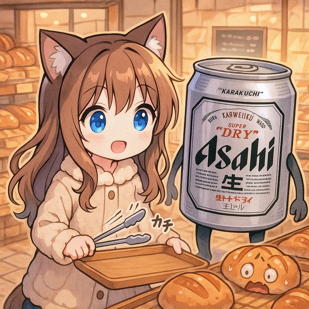 トングをカチカチする小さな女の子