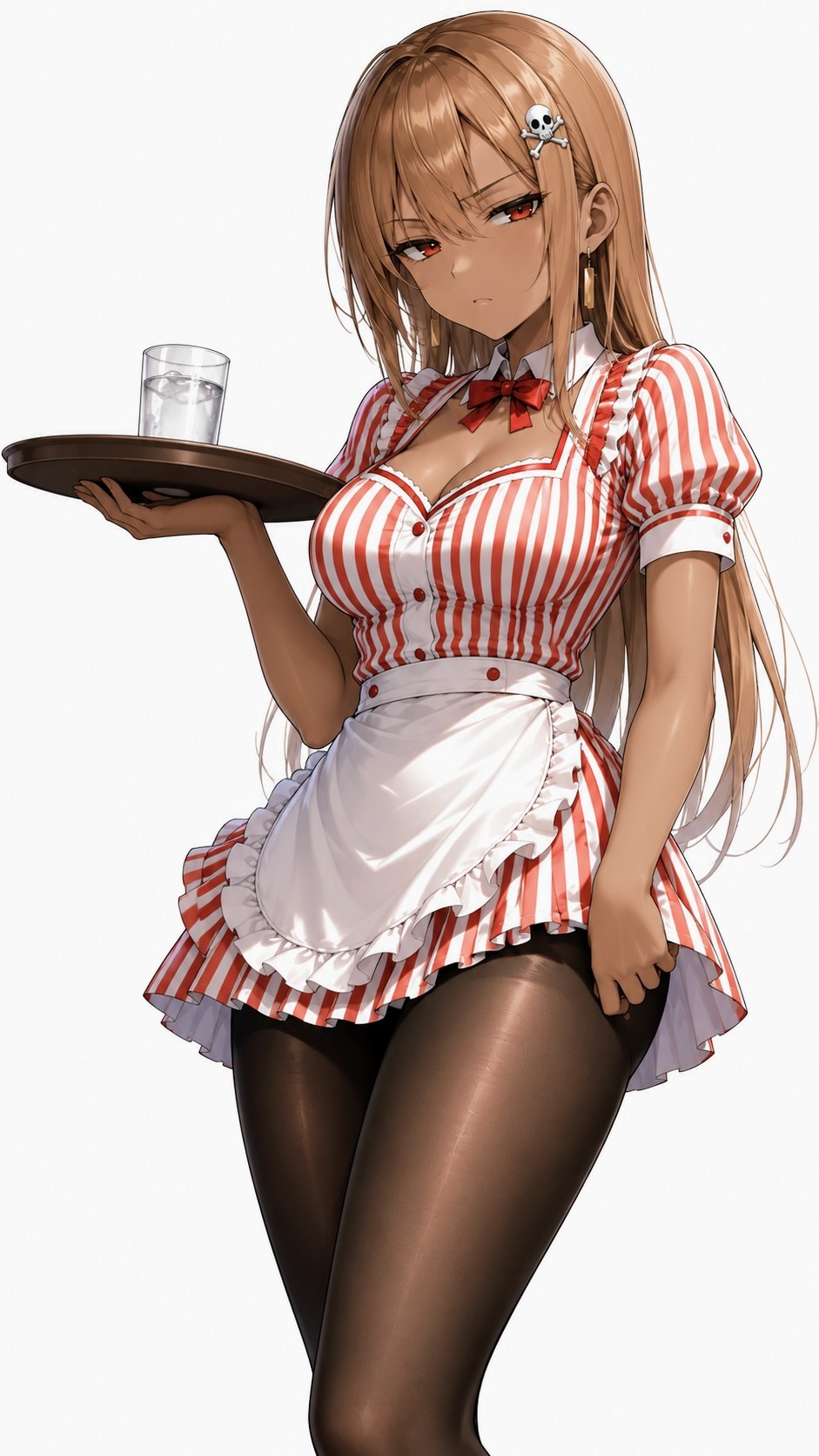 おにくちゃん🍖黒パンスト七変化01【ダイナーウェイトレス】