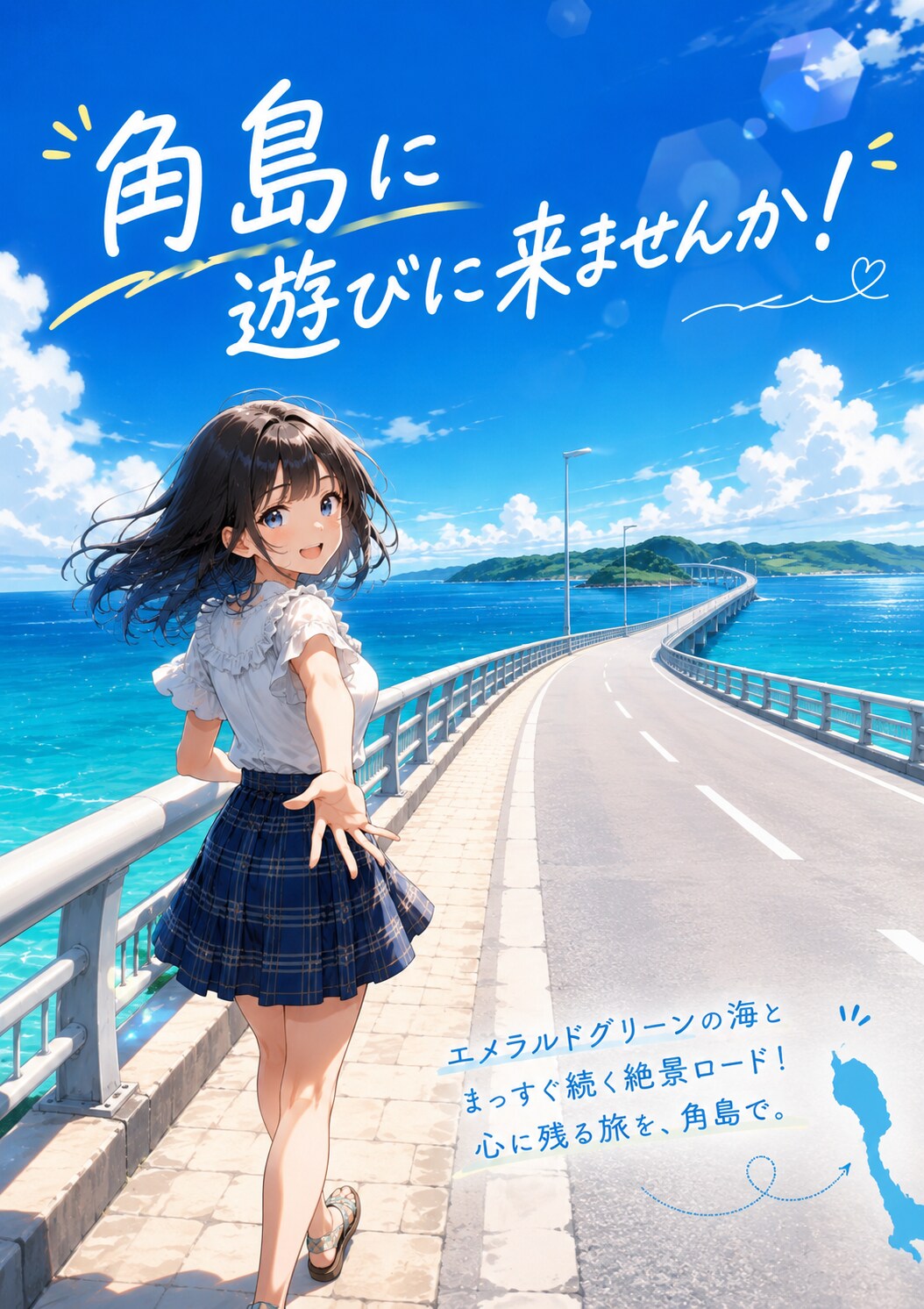 角島に訪れた心春 | の人気AIイラスト・グラビア