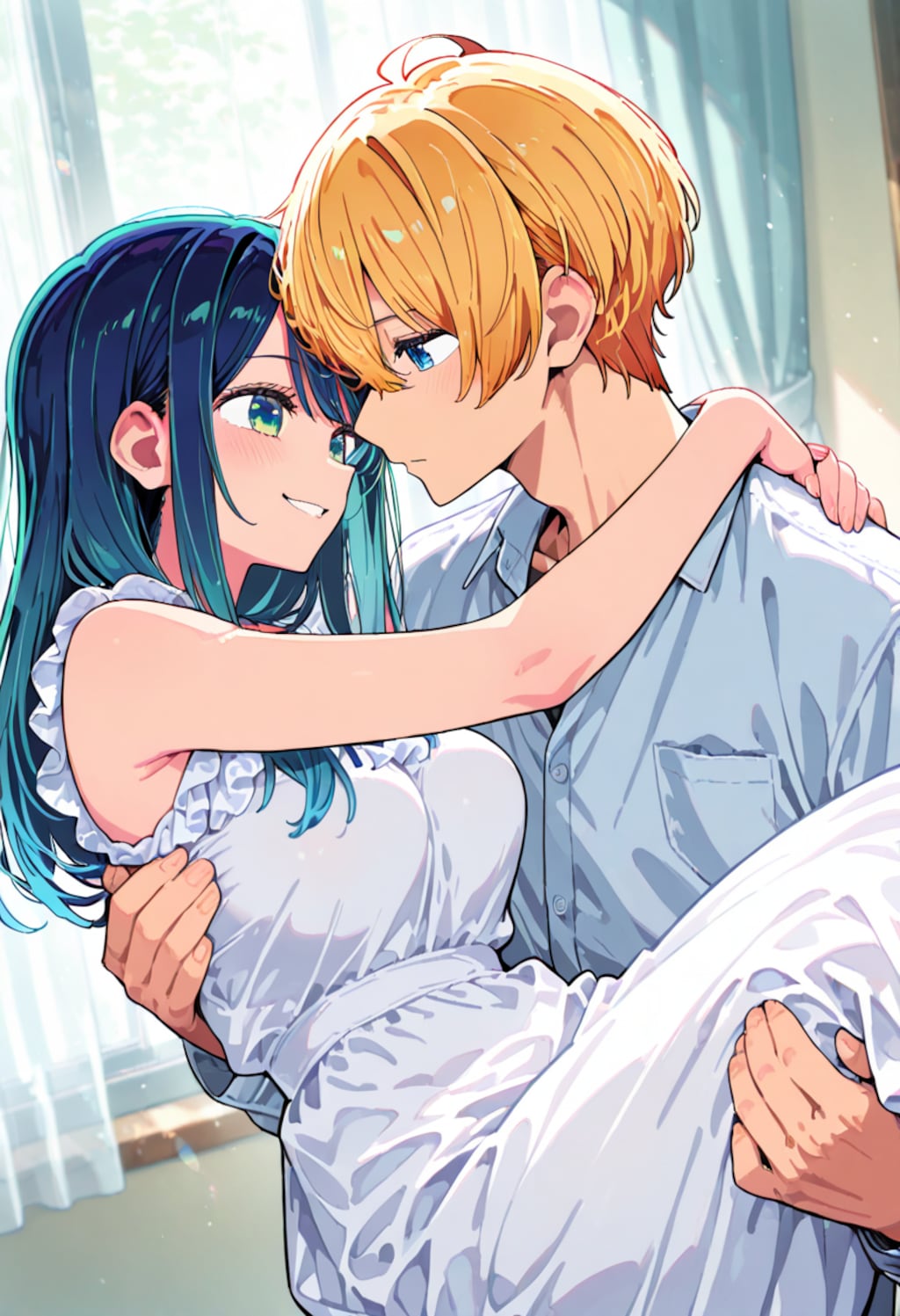 星野アクア x 黒川あかね  お姫様抱っこ