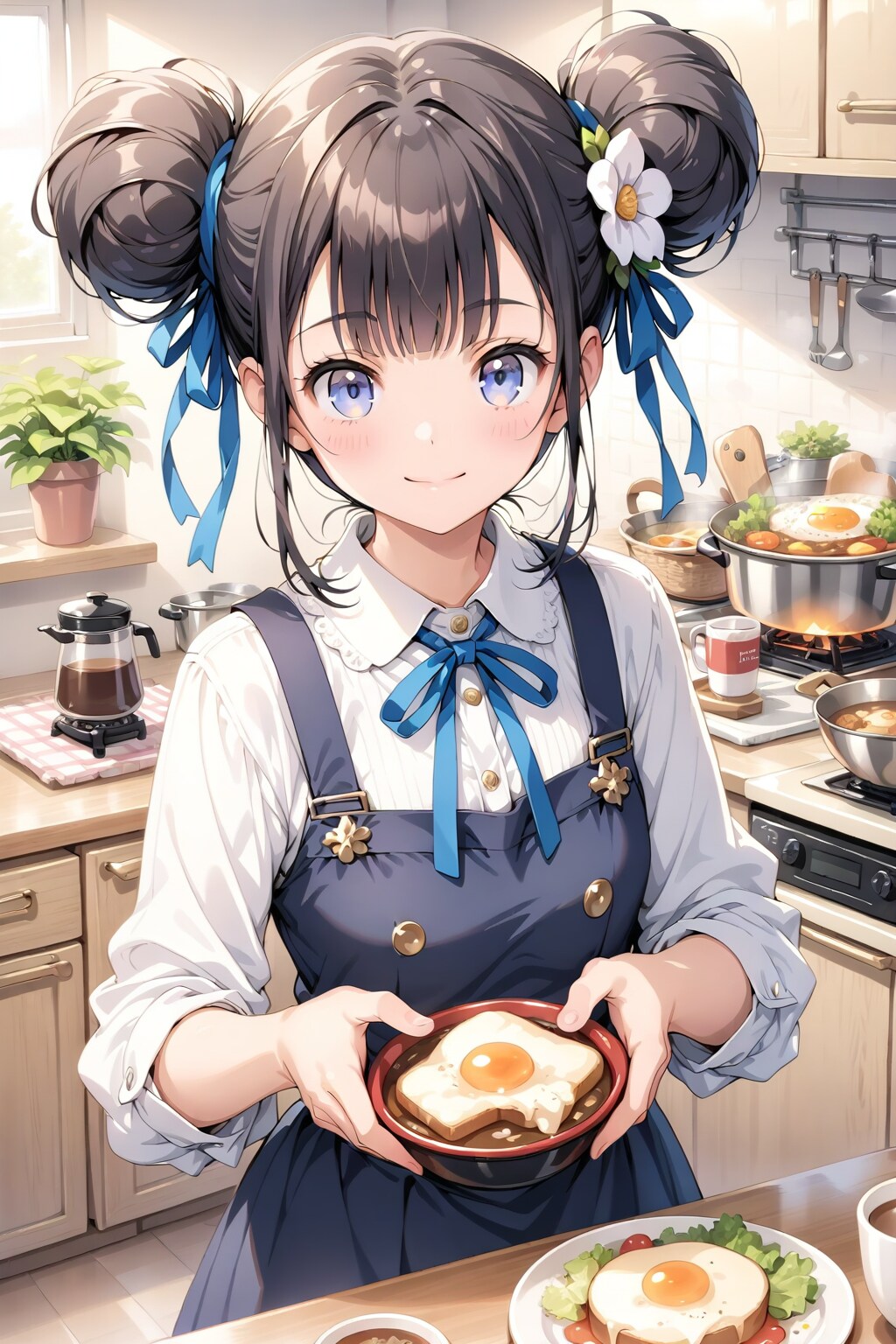 おだんごちゃん🍡✨と朝ごはん🍚✨　9/8 | の人気AIイラスト・グラビア