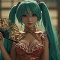 プロンプト借りて再現シリーズ　初音ミク編 6枚目