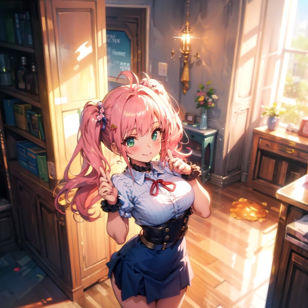 ピンク髪ツインテお姉さん