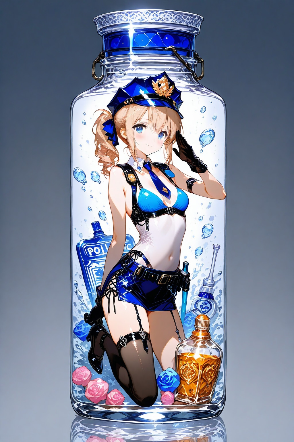 ボトルの中のフィギュア