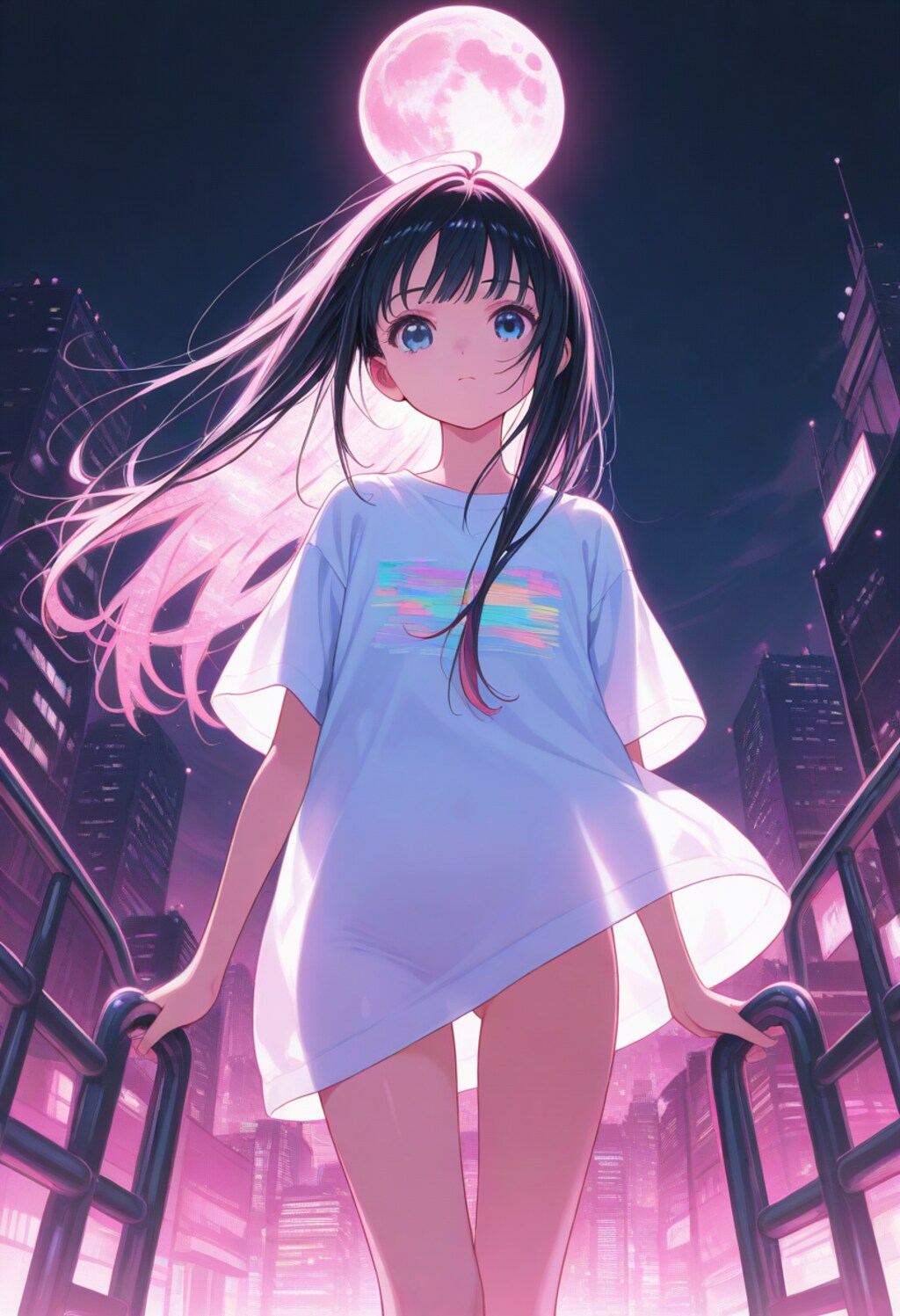 月と少女