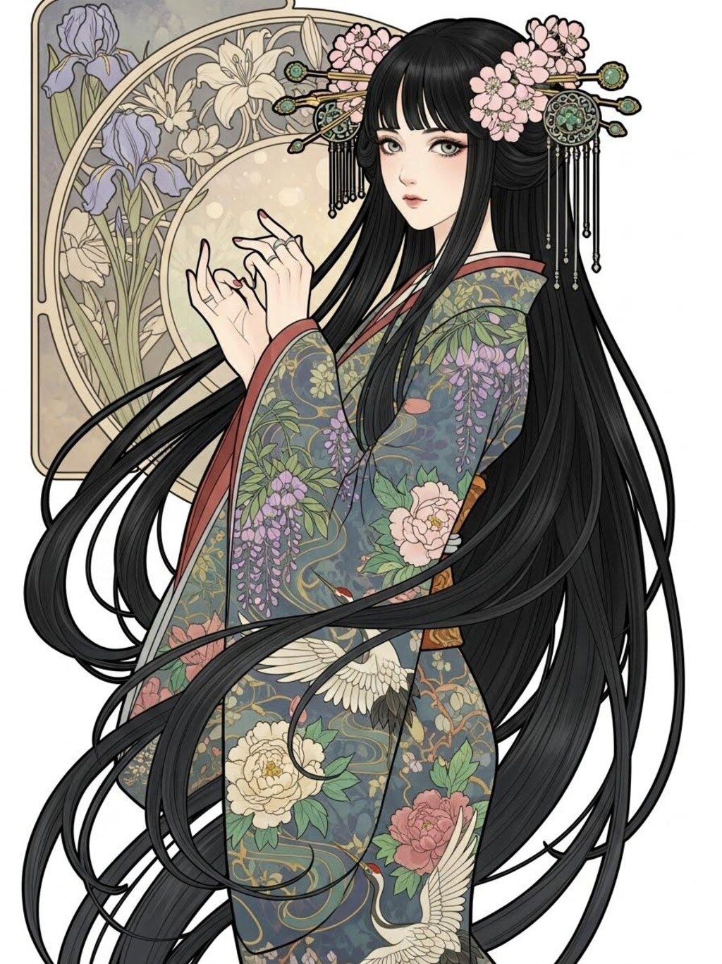 日本のお姫様(２枚)　ImageFX