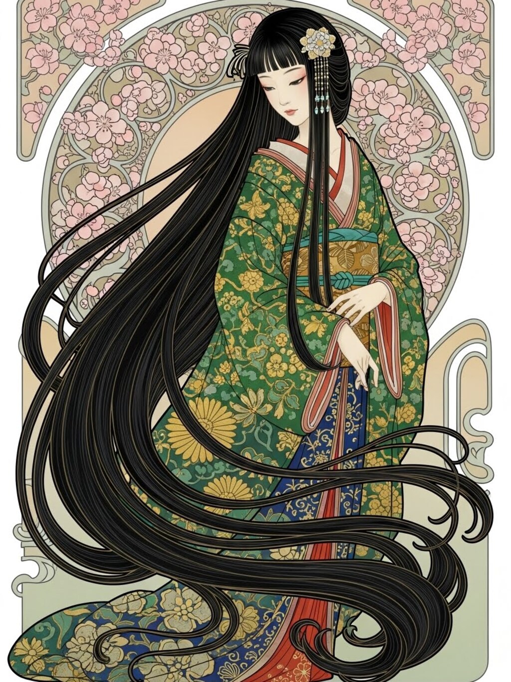 日本のお姫様(２枚)　ImageFX