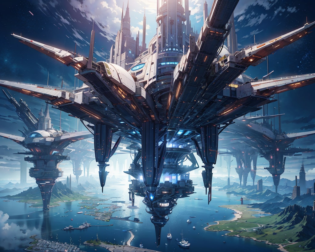 フェンテスの4勢力共同で造り上げた巨大浮遊要塞