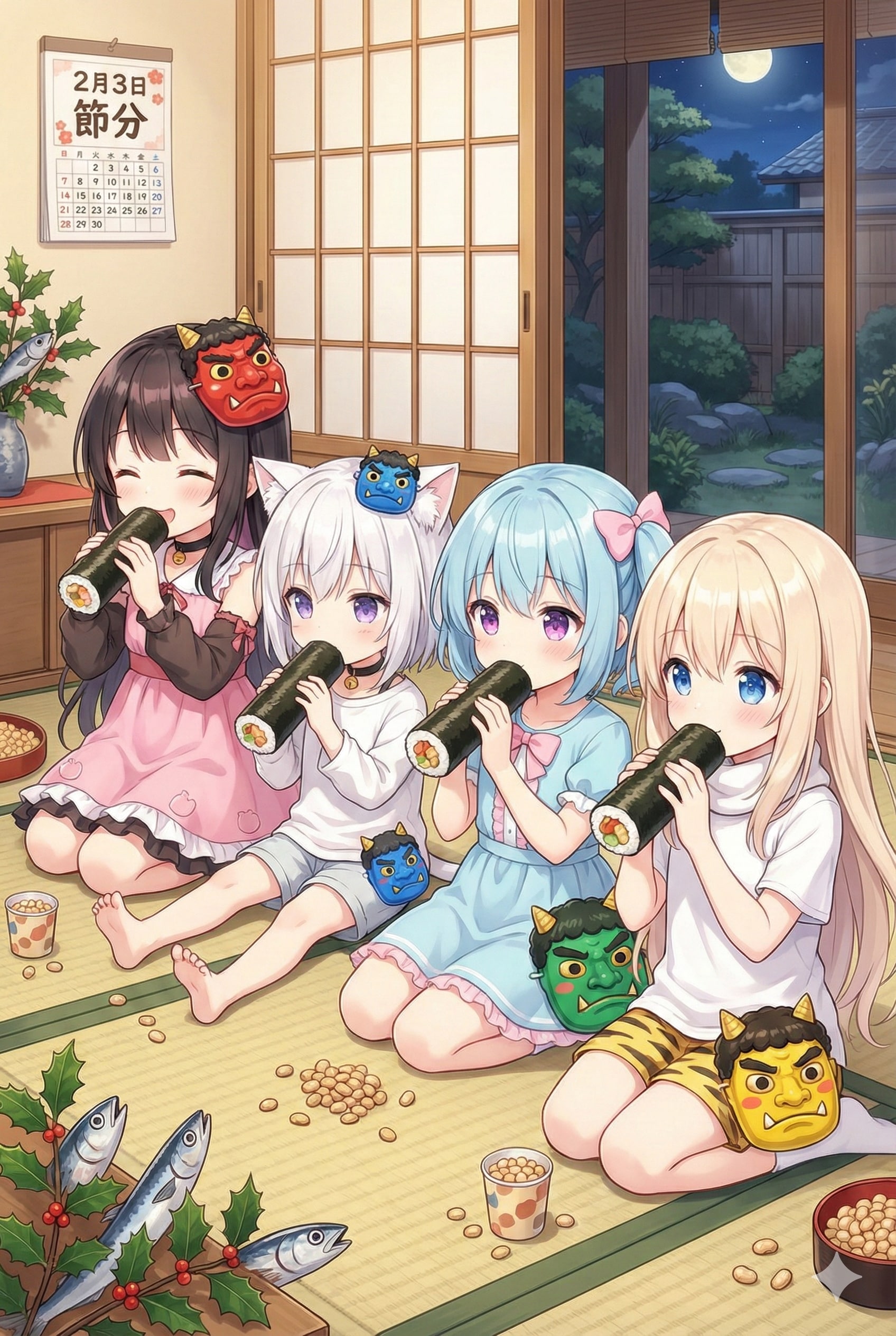 恵方巻き節分👹 | の人気AIイラスト・グラビア