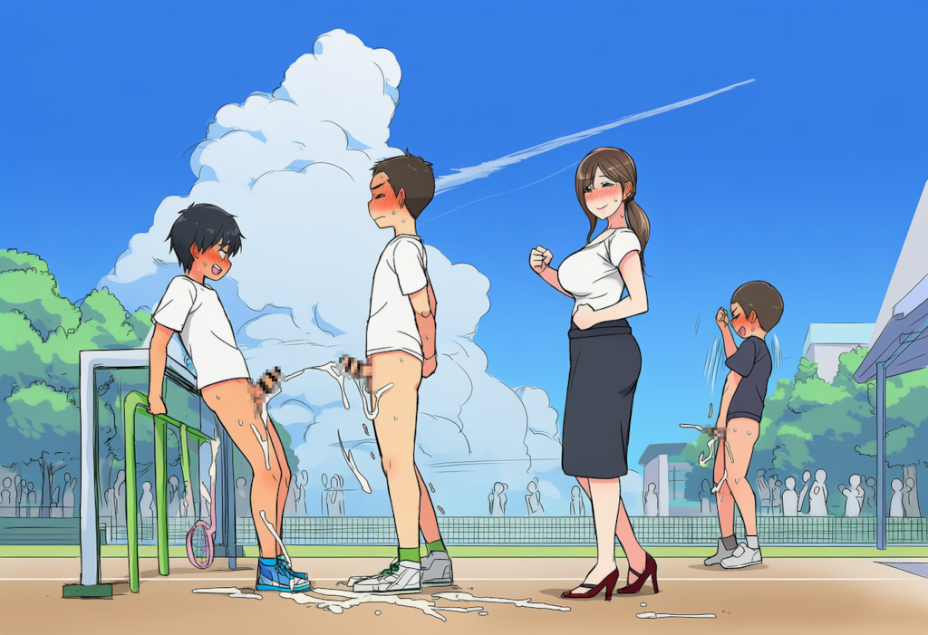 校内射精大会２