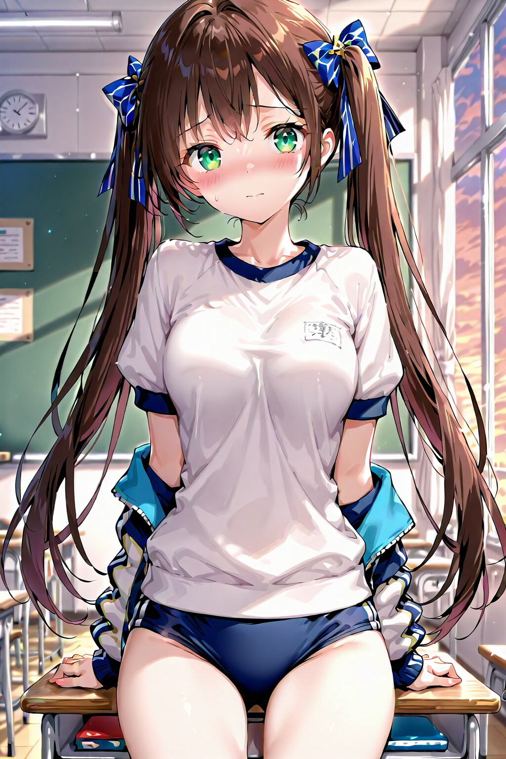 夕方の教室で