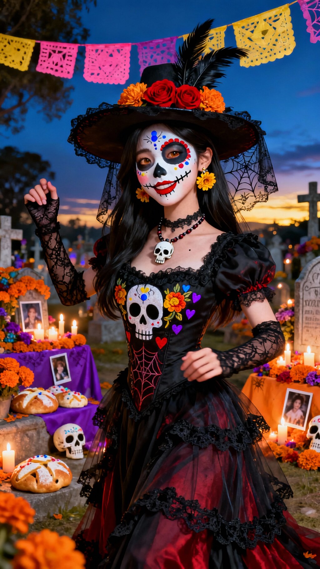 カトリーナ/メキシコの死者の日の扮装衣装