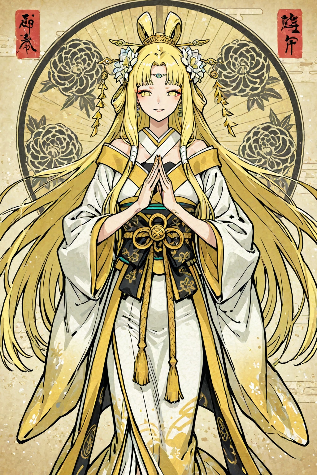 日本神話の「泣沢女神」の日本画