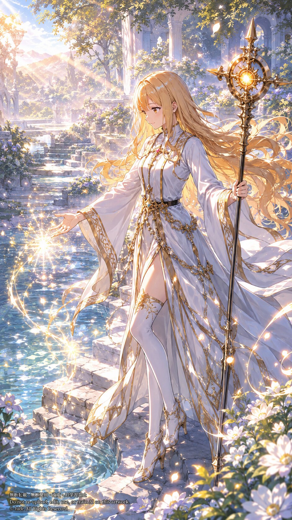 ✨ エリシアさん、水辺の光に包まれて | の人気AIイラスト・グラビア