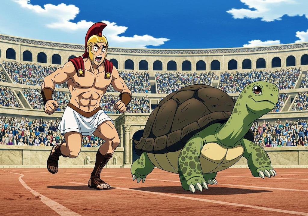 亀に追いつけないアキレス