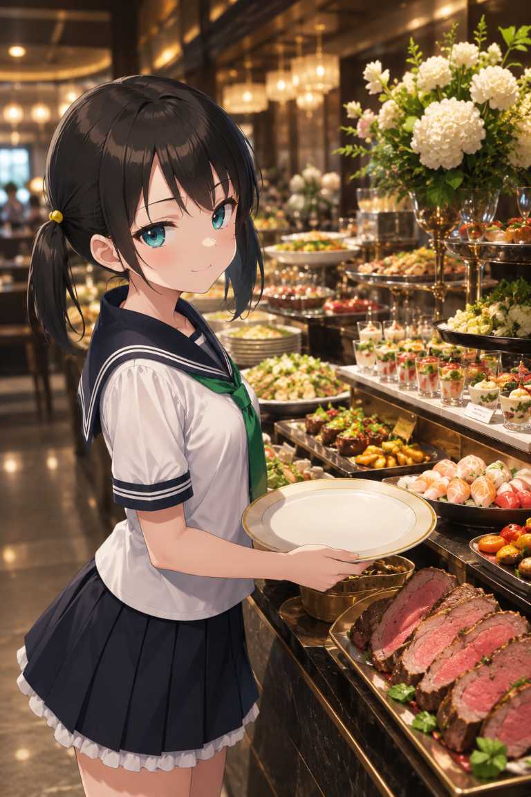 90分食べ放題(*,,Ò ڡ Ó,,)✧ | の人気AIイラスト・グラビア