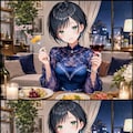 優雅に赤ワインを飲む藍音ちゃん 3枚目