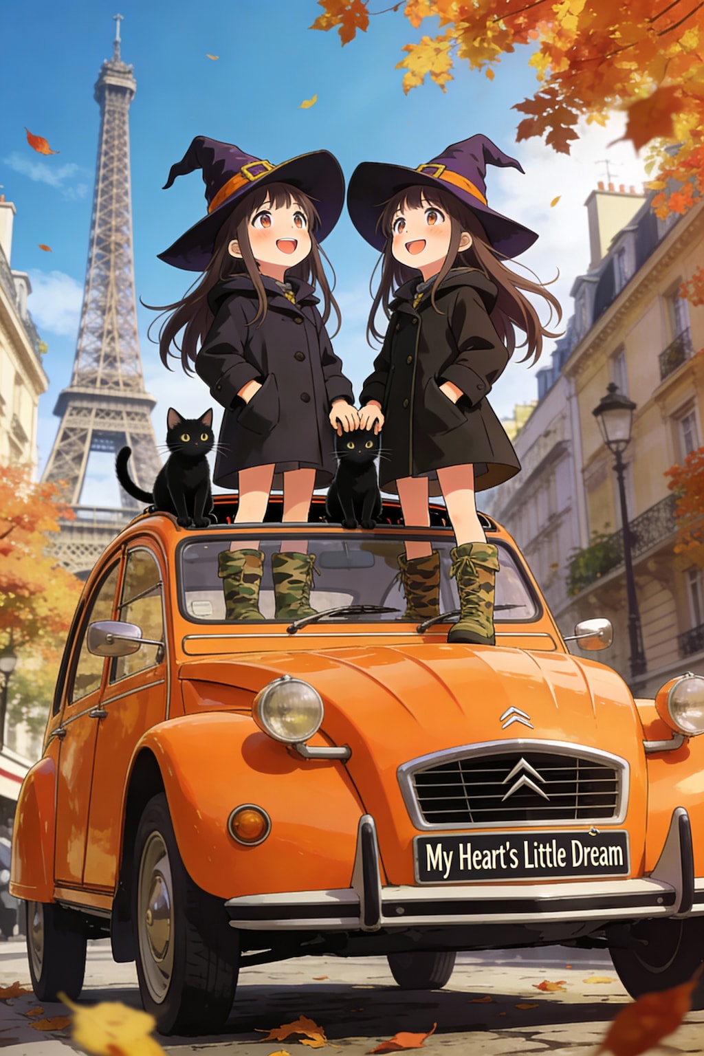 Seedream:4.5 魔女はパリヘ行きました