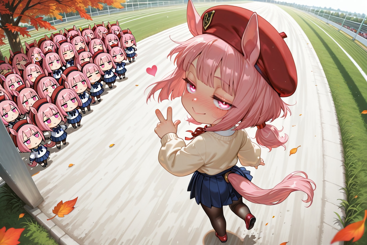 「君の愛馬が-♪」、ピンク髪ウマちびちゃん。 | の人気AIイラスト・グラビア