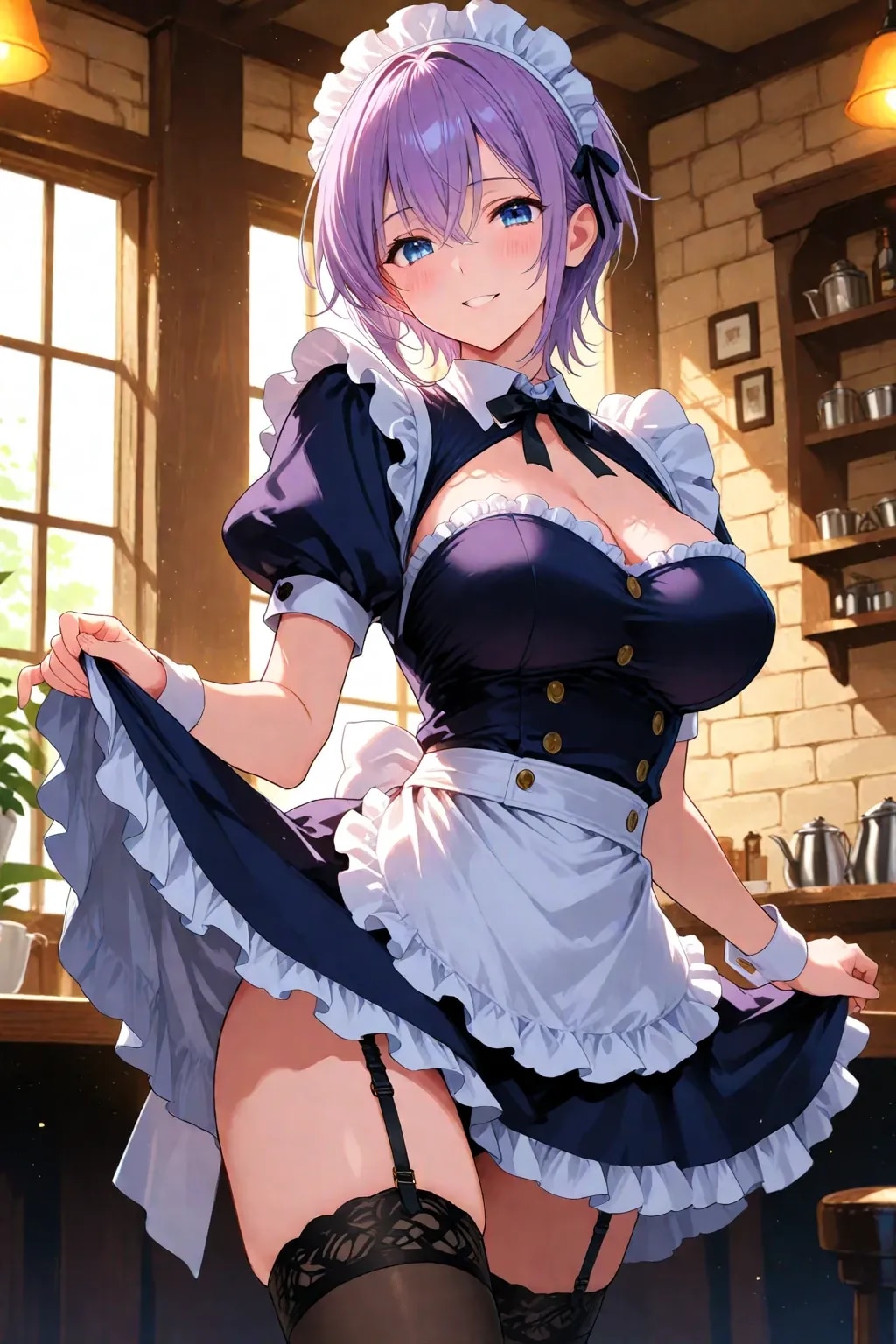 1月21日おはようございます！　（そら・るなコンビのメイド姿！）