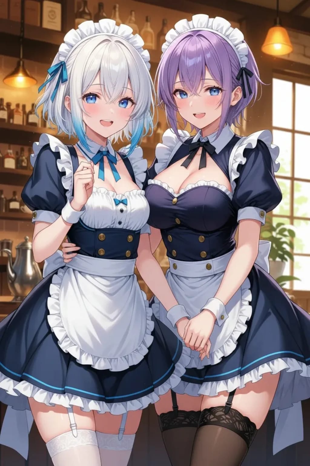 1月21日おはようございます！　（そら・るなコンビのメイド姿！）