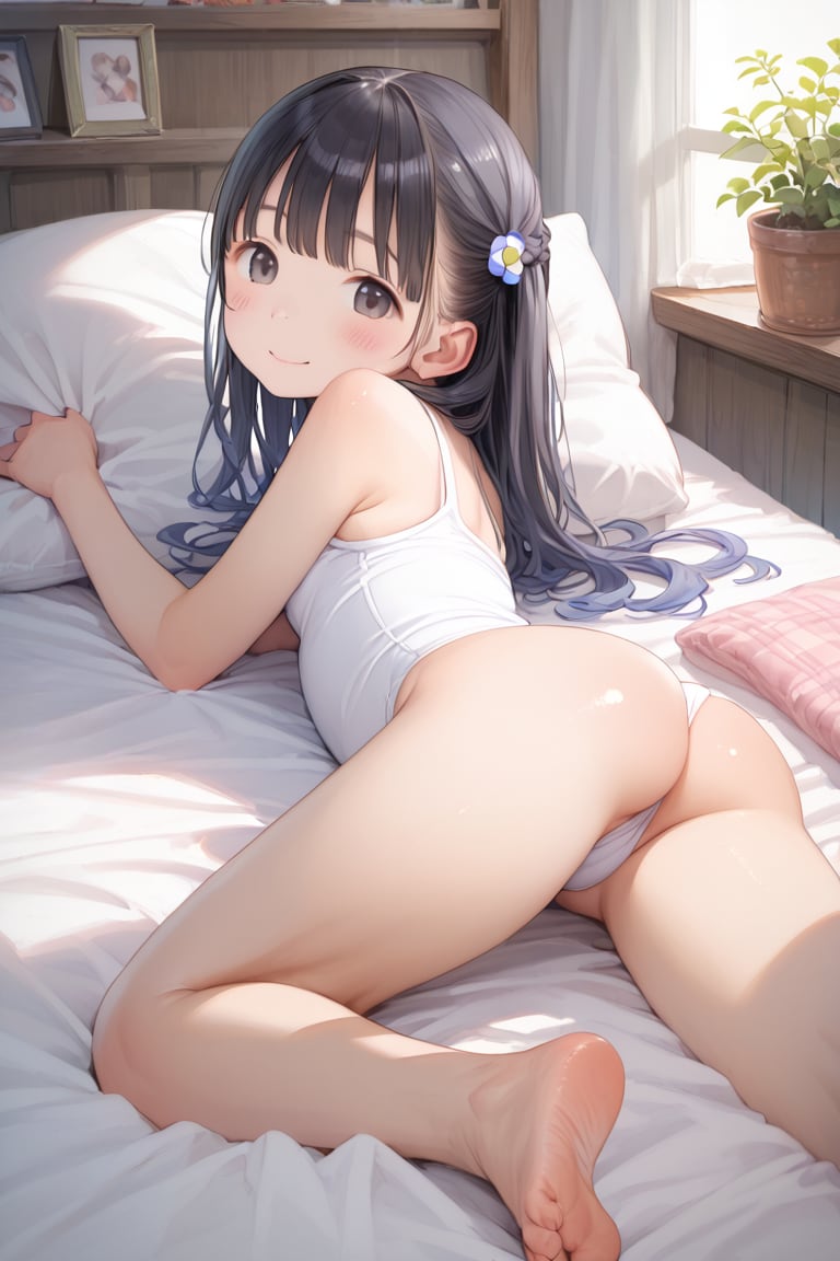 【サンプル】〇リJ〇ちゃんたちが白スク水で横たわり（12枚）