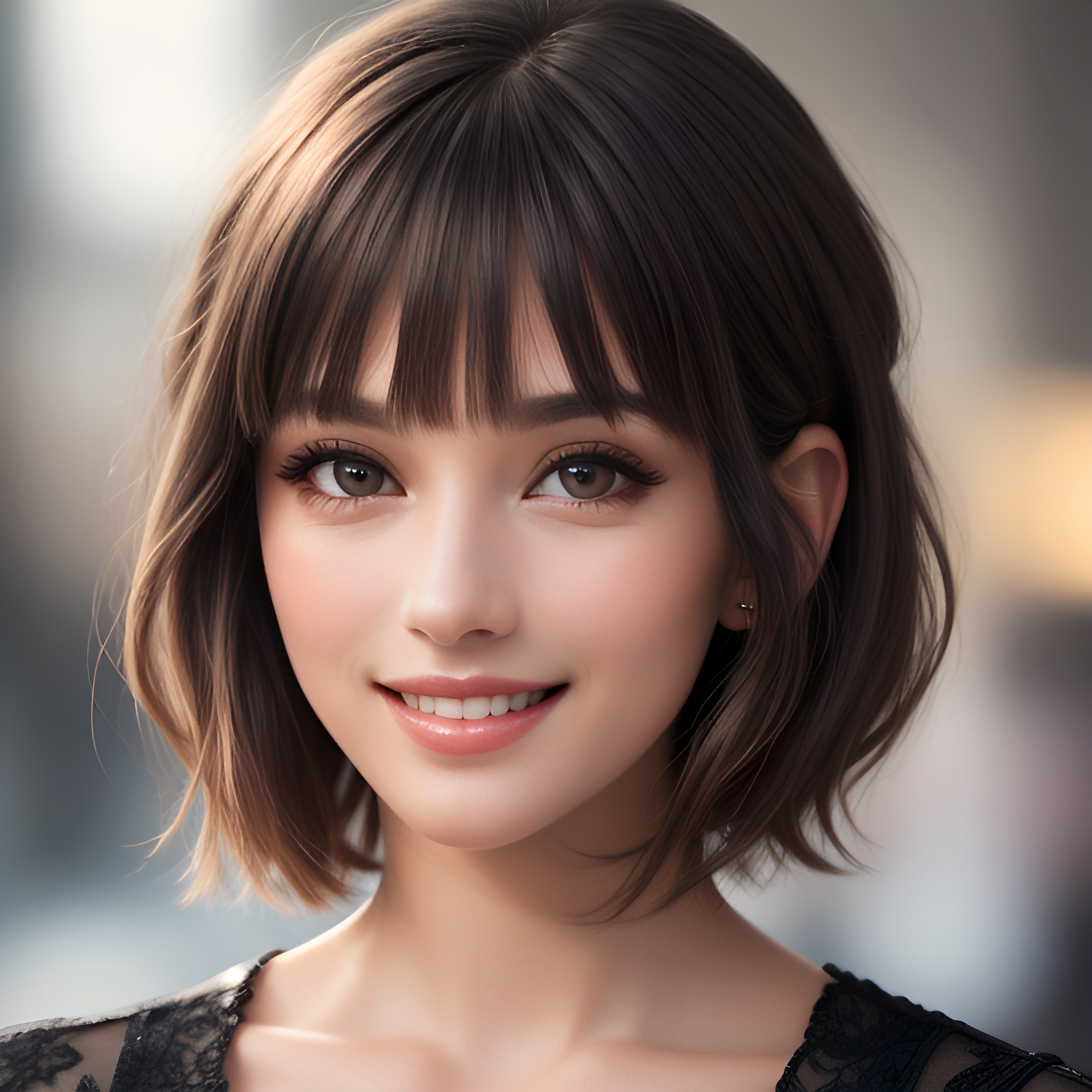ハーフアップボブ