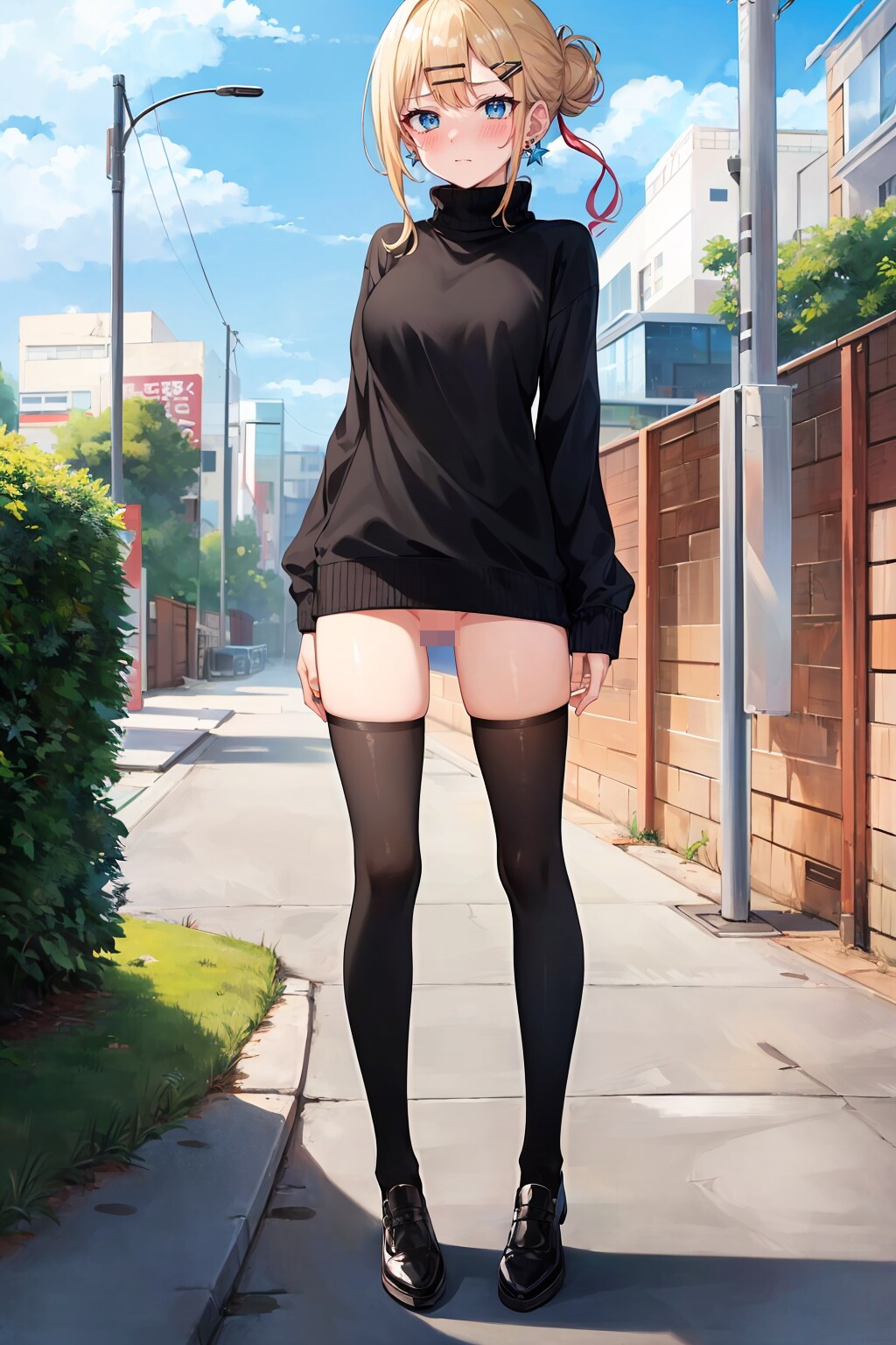 [リクエスト]タートルネック×下半身裸