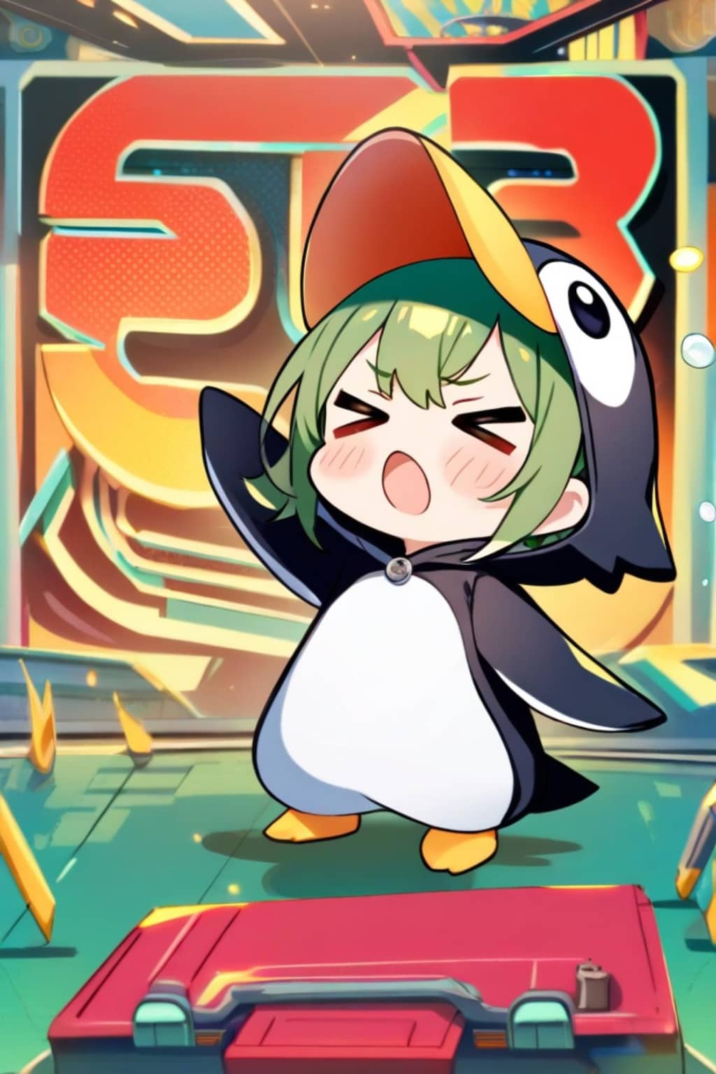 ペンギンの緑髪ちゃん