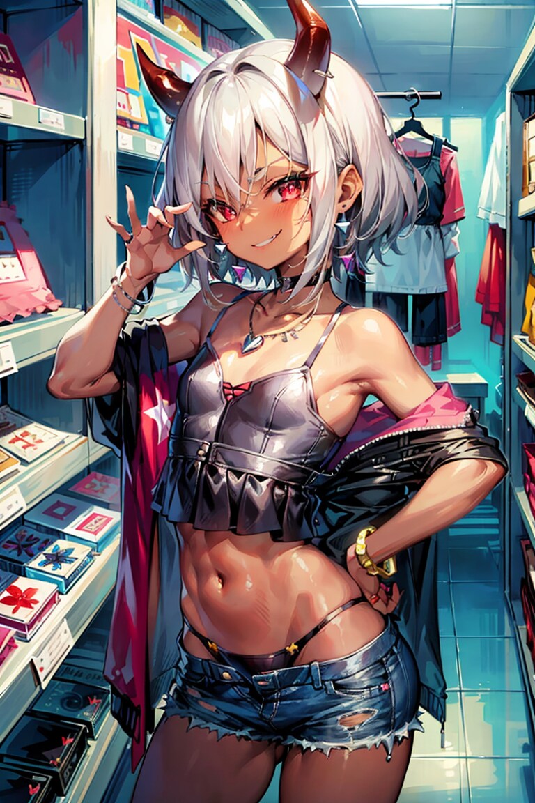 銀髪褐色メスガキちゃんとお買い物2