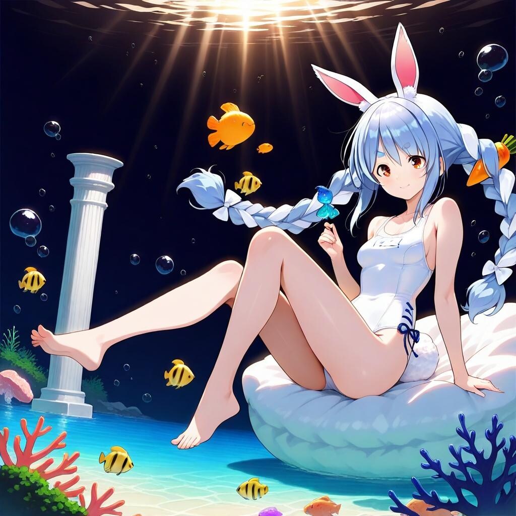 ぺこら海中