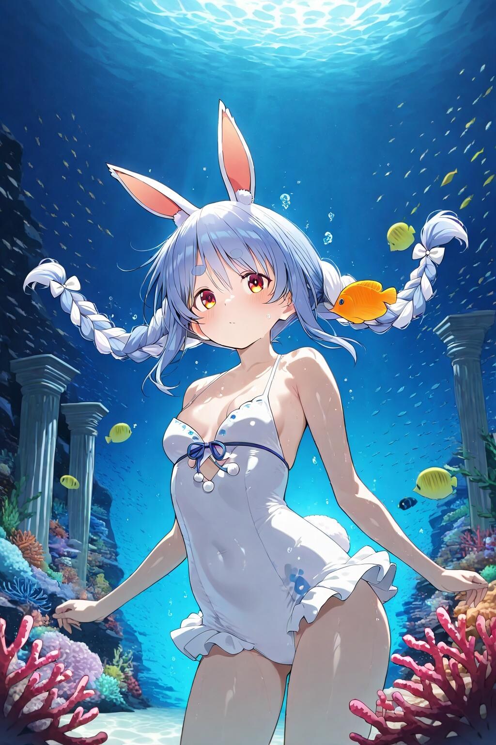 ぺこら海中