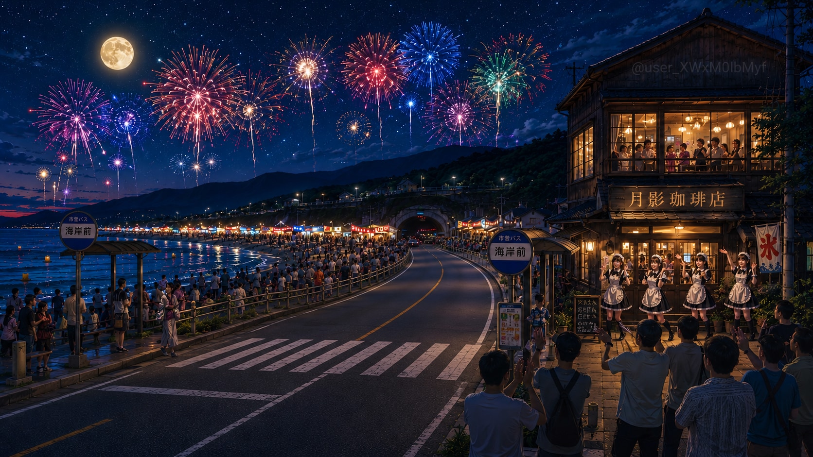 海岸前の「月影珈琲店」　４