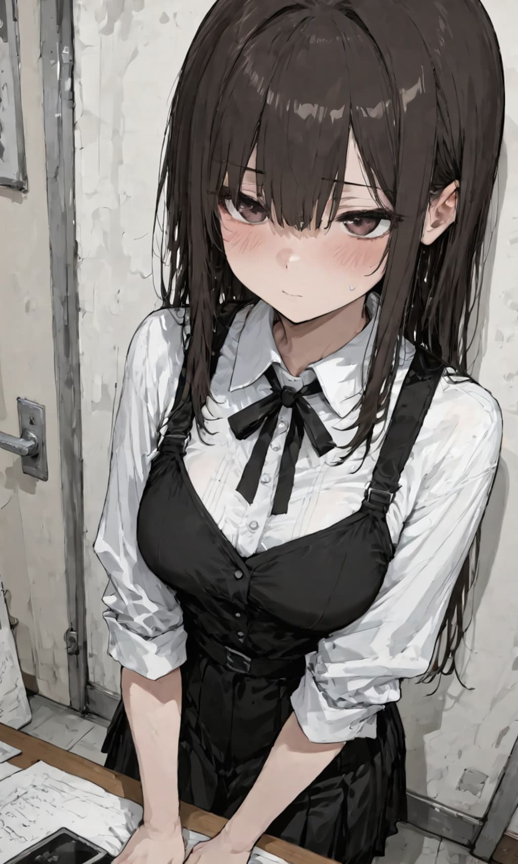 恥ずかしがる子