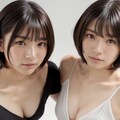 ショートカット姉妹モデル 4枚目