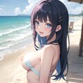 見返り可愛図💙 2枚目