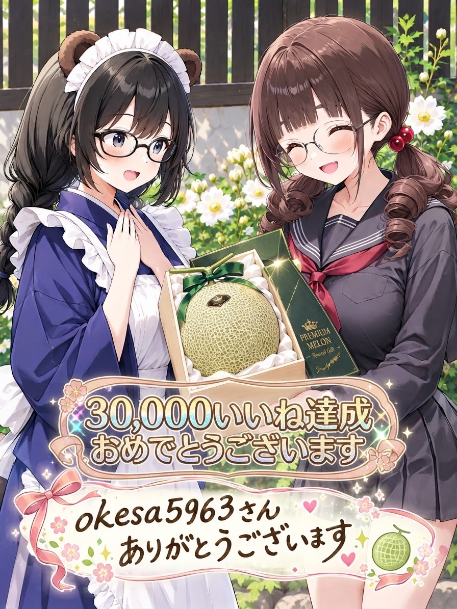 【お礼】okesa5963さんありがとう&おめでとうございます【お祝い】 | の人気AIイラスト・グラビア
