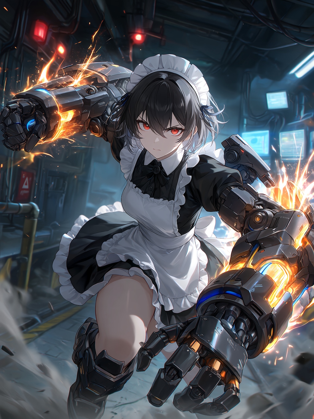 さらわれた主様を助けにきたサイボーグメイドさん