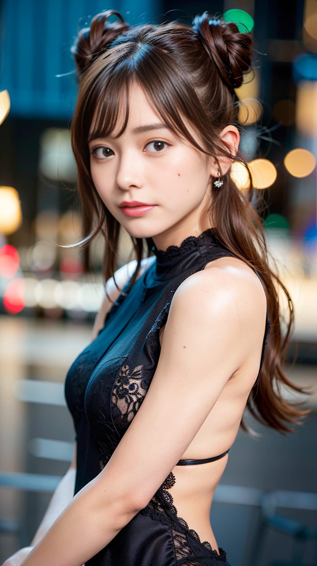 おだんごスレンダー美女