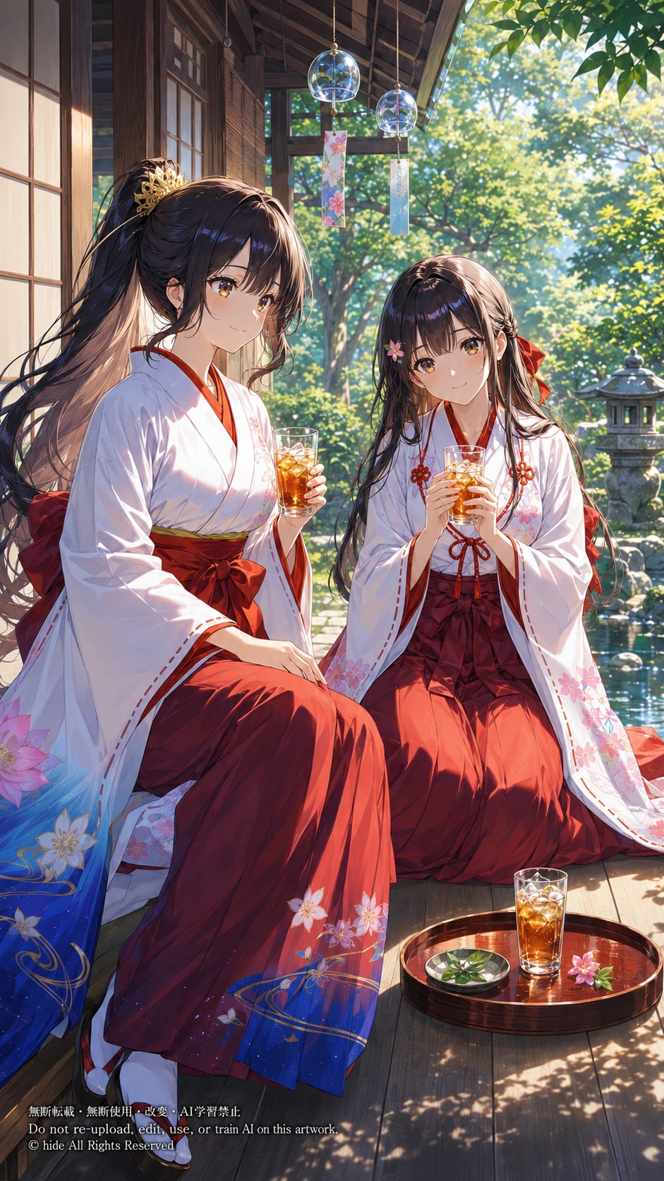 神楽さんとアマテラスさん、お茶の朝 | の人気AIイラスト・グラビア