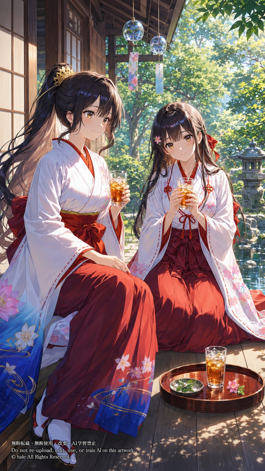 神楽さんとアマテラスさん、お茶の朝