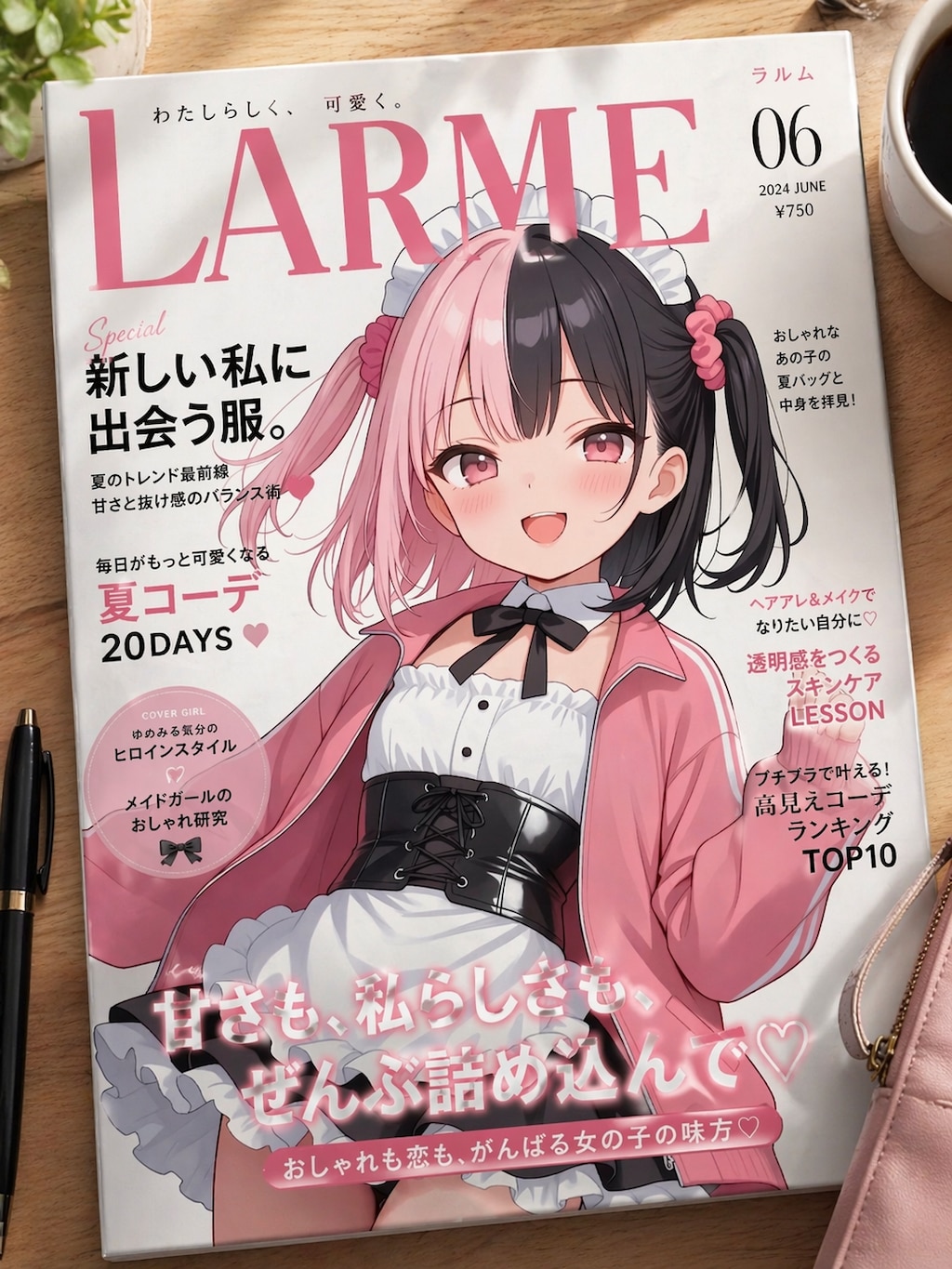 GptImage2 モデル雑誌の表紙を飾るリカちゃん