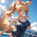 ケモ耳スク水ちゃん 3枚目
