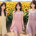 ひまわり畑（３人） No.2 6枚目